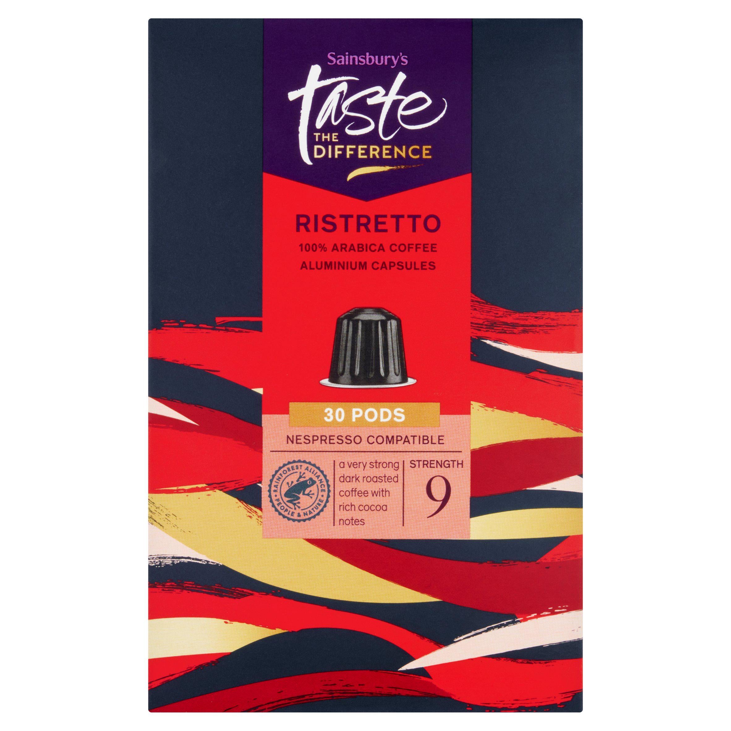 Sainsbury's Ristretto Pods, Taste the Difference x30 156g GOODS Sainsburys   