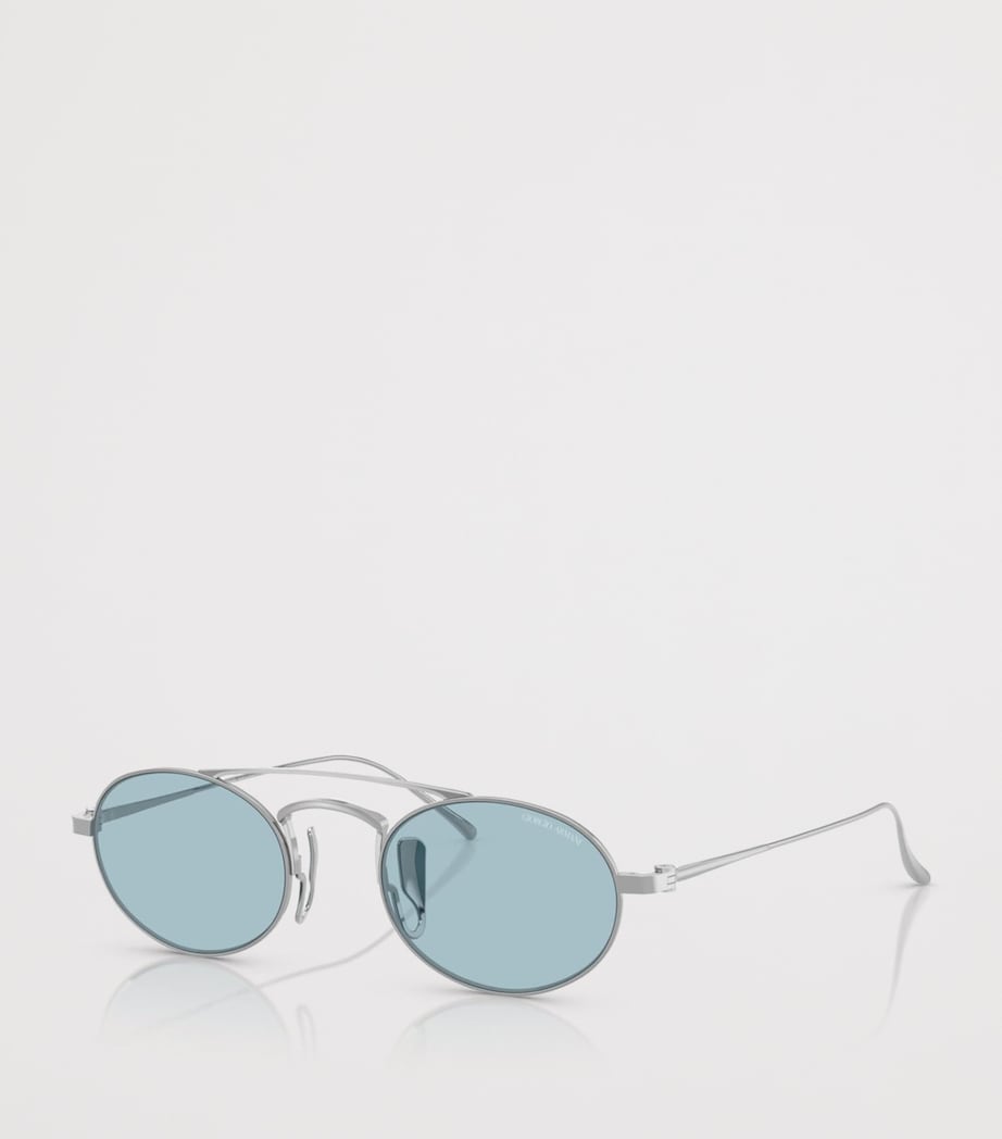 Giorgio Armani titanium oval sunglasses, UK version