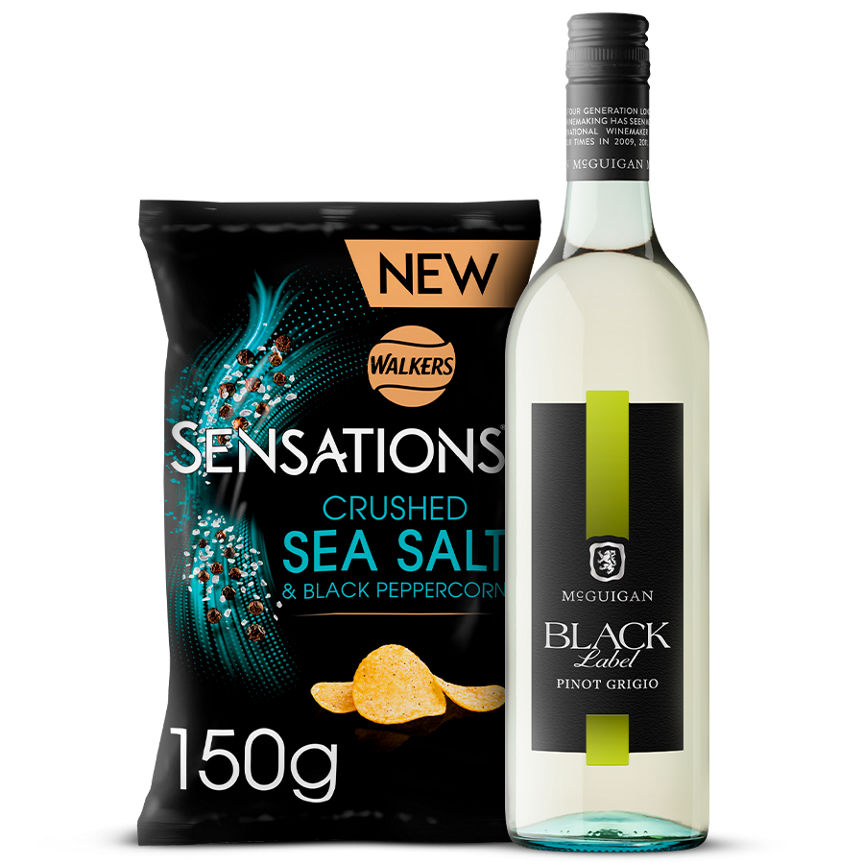 Walkers Sensations Sharing Crisps & McGuigan Pinot Grigio Wine Bundle GOODS ASDA   