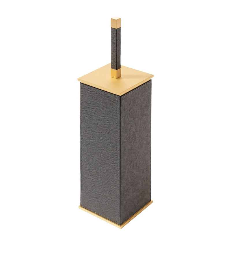 Giobagnara Leather-Trim Firenze toilet brush holder 36cm, UK version