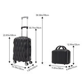 Livingandhome 2 Pcs Hard Shell Travel Suitcases Set