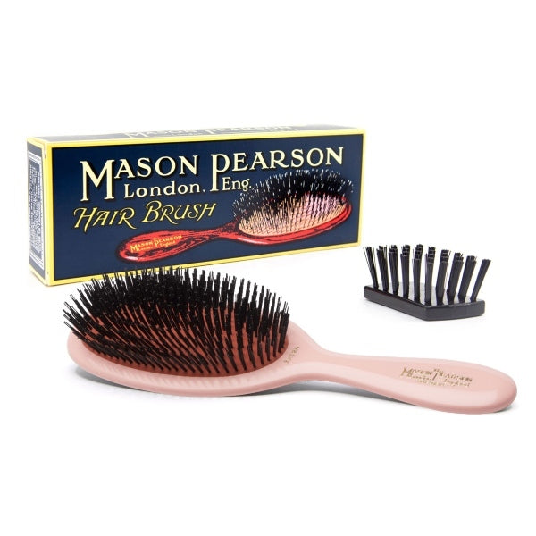 Mason Pearson small boar bristle hairbrush pink (British brand)