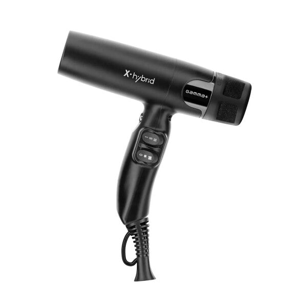 Gamma+ X-Hybrid lightweight hairdryer Black UK version