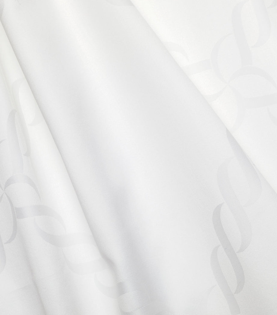 Pratesi king flat sheet with braid pattern, 275cm x 275cm, imported from the UK