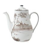 Wedgwood Parklands coffee pot with peonies and buildings print 18cm (British brand)