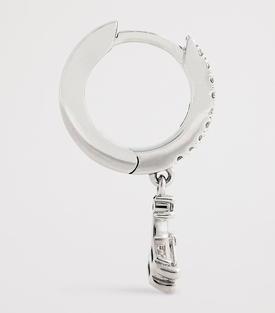 Suzanne Kalan white gold diamond drop earrings, imported from the UK