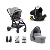 Junior Jones Aylo Grey Marl 6 Piece Travel System inc Doona Nitro Black Car Seat GOODS Boots   