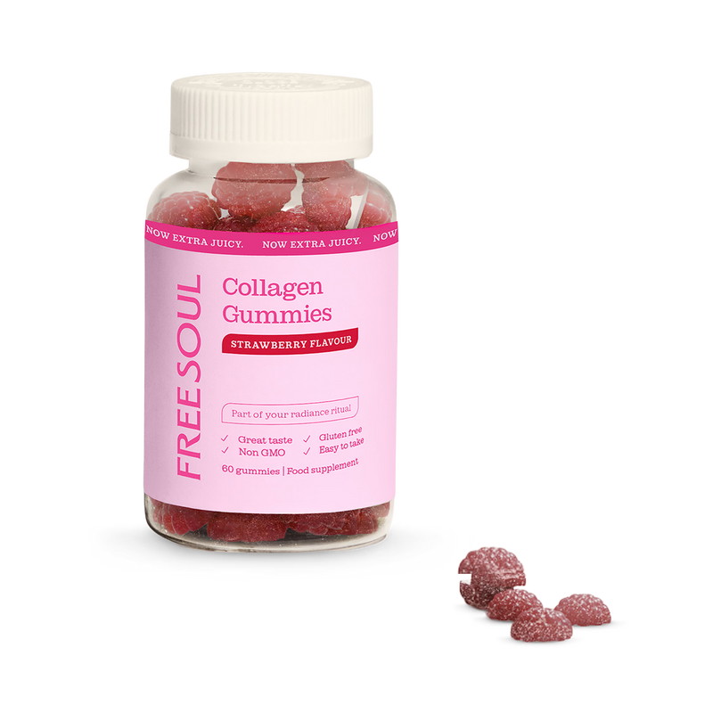 Free Soul collagen gummies strawberry 60 gummies, imported from the UK