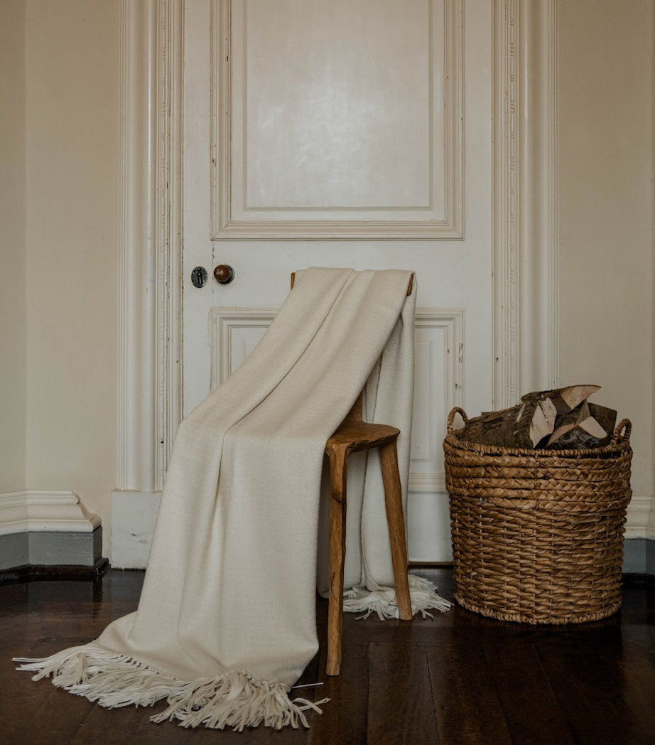 Araminta Campbell Alpaca-Blend Willow Throw Blanket 150cm x 230cm - British product