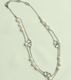 Valentino Garavani faux pearl double-layered VLogo necklace, UK version