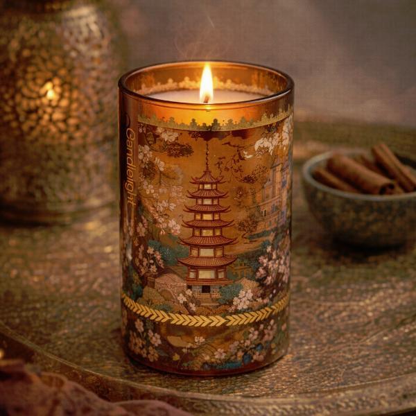 Candlelight Moroccan Spice Samarkand large glass candle (British brand)