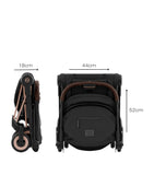 Cybex COYA Stroller in Matte Black Cozy Beige - British product