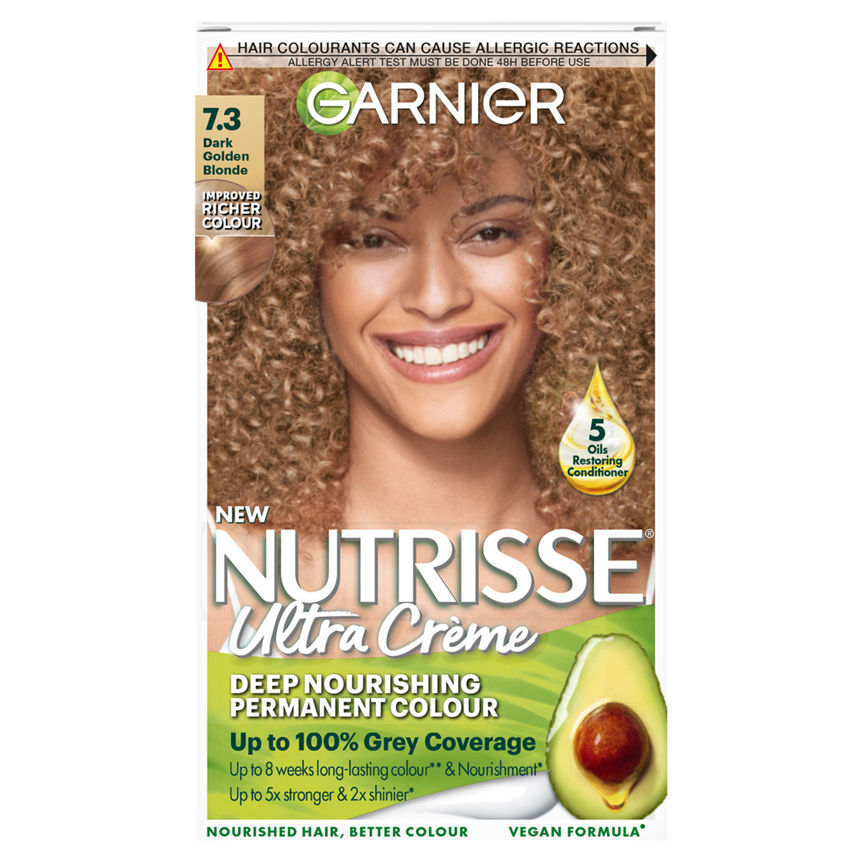 Garnier Nutrisse 7.3 Golden Copper Permanent Hair Dye - McGrocer