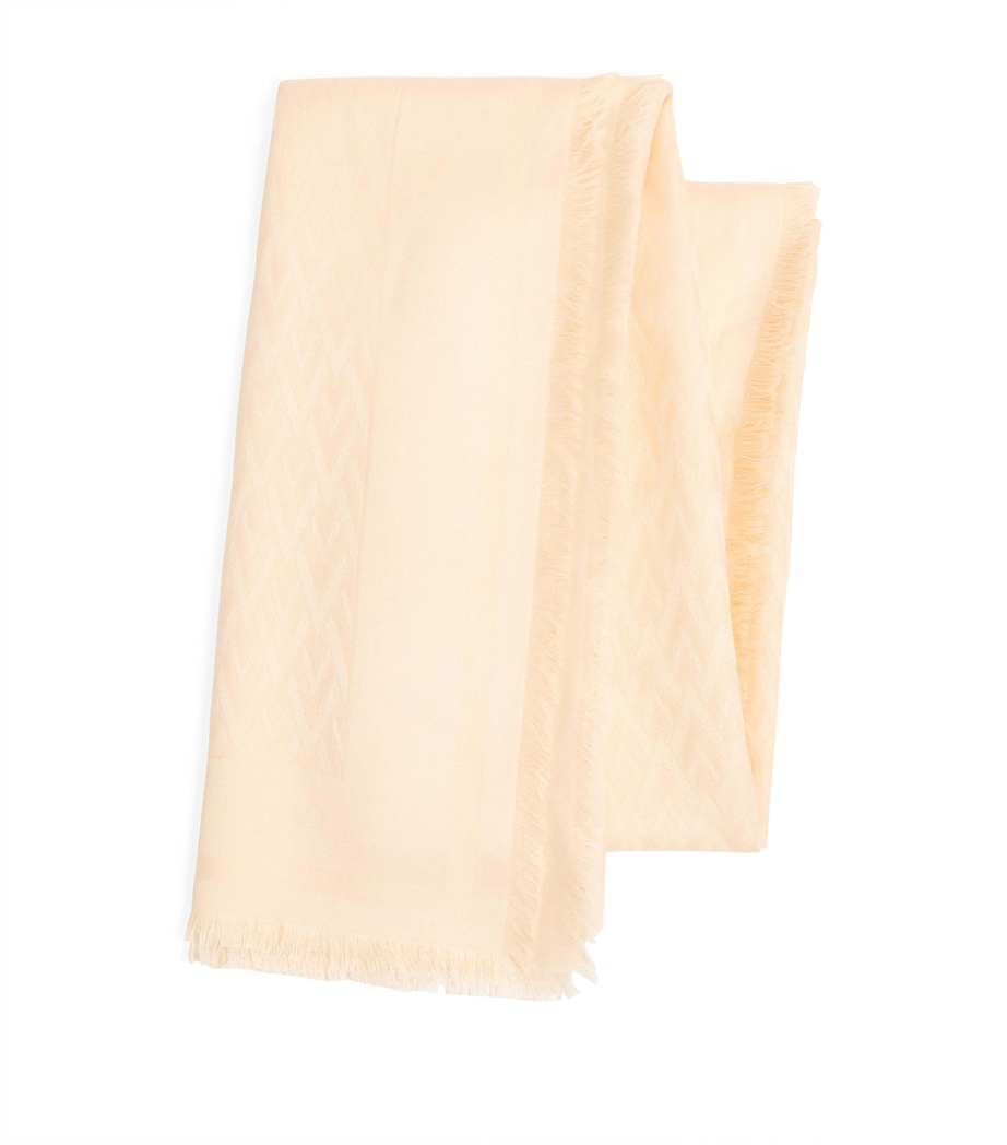Valentino Garavani silk-wool scarf neutral, UK version