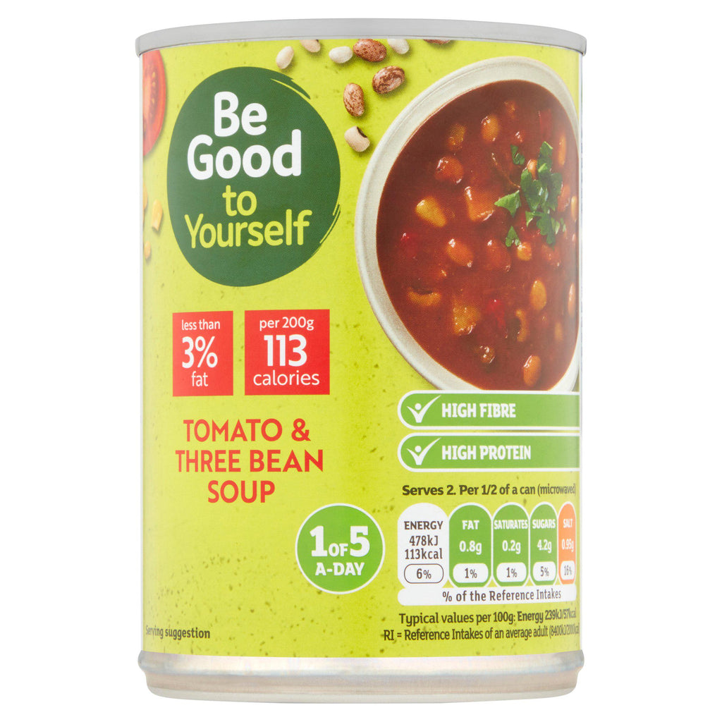 Sainsbury's Tomato & Three Bean Soup, Be Good To Yourself 400g