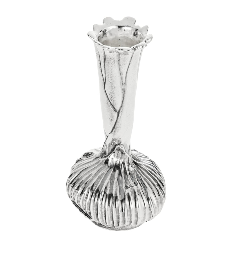 Christofle silver-plated onion vase 10.5cm - British product