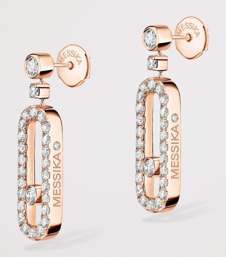Messika Move Uno rose gold diamond earrings 0.40ct, UK version