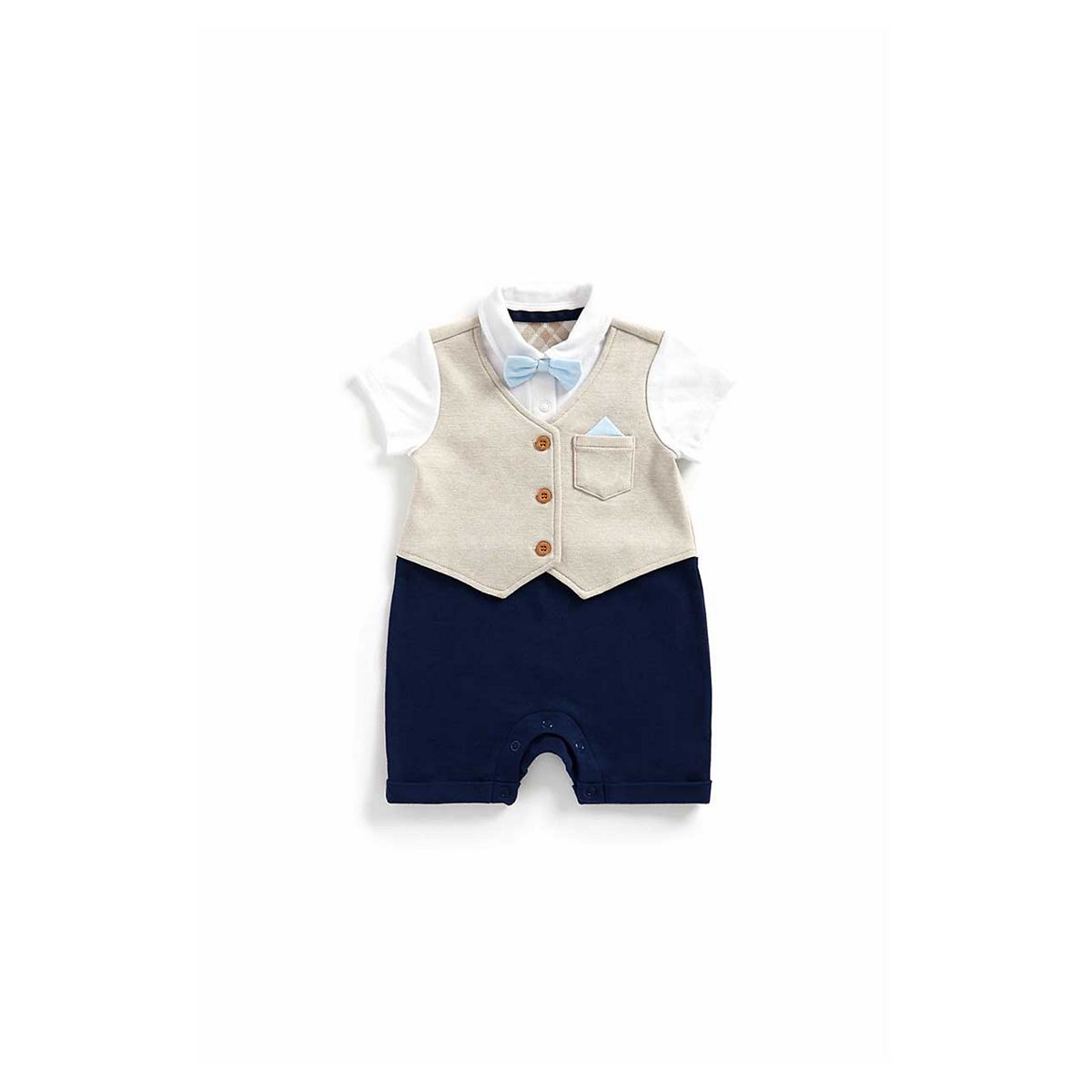 Shorts, Shirt, Waistcoat And Bow Tie Romper GOODS Boots   