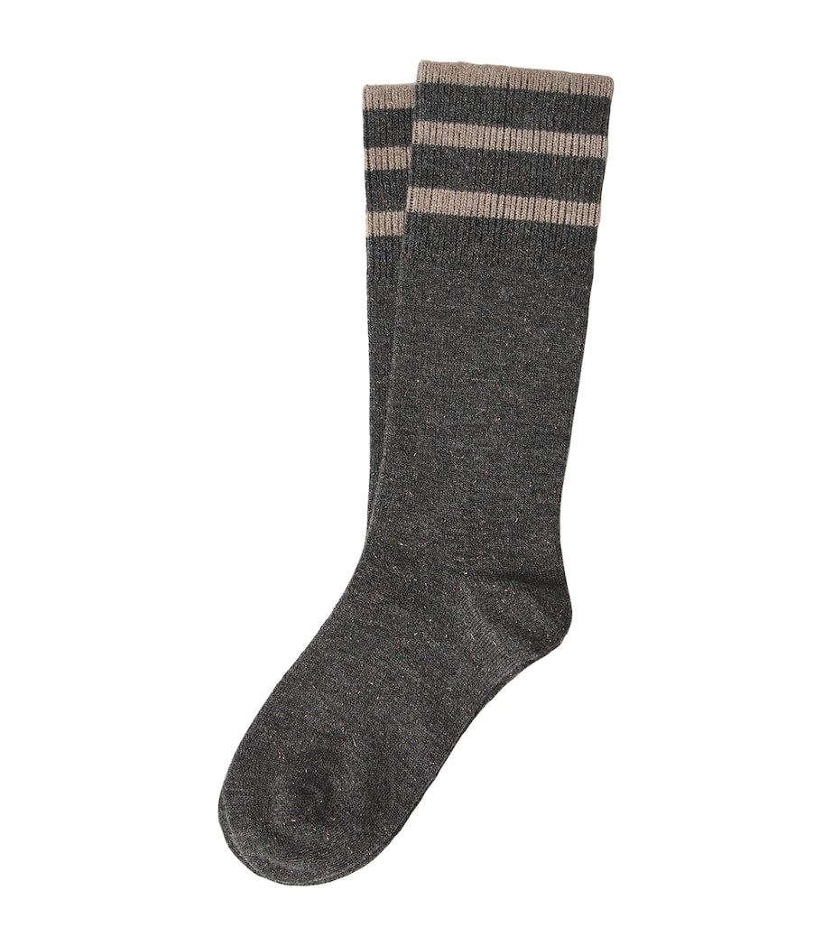 Brunello Cucinelli cashmere-blend sparkling knit socks (British brand)