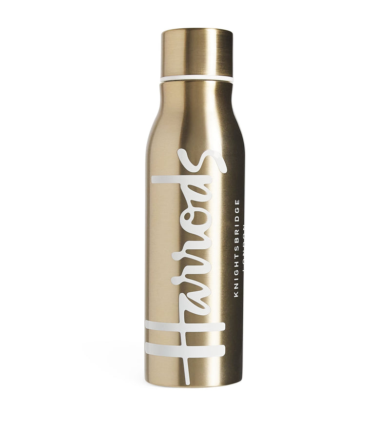 Harrods metal logo water bottle 450ml, UK version