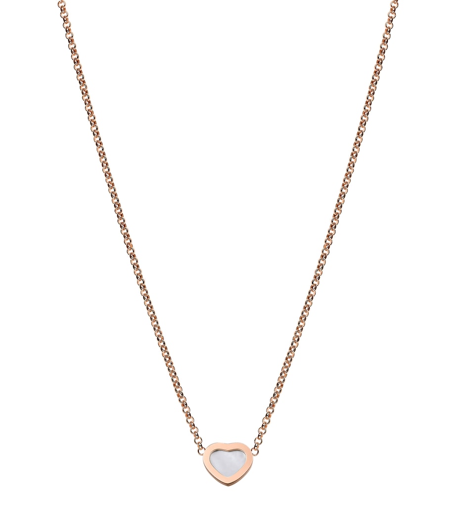 Chopard Happy Hearts pendant necklace 18kt rose gold mother-of-pearl, imported from the UK