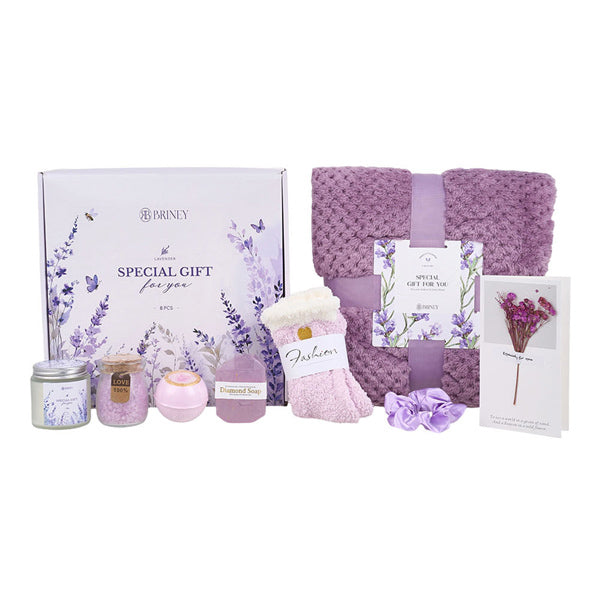 Livingandhome lavender-scented spa bath gift set - British product