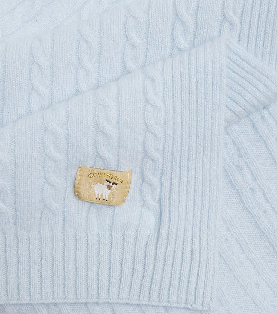 Purebaby cashmere cable-knit blanket 100cm, UK version