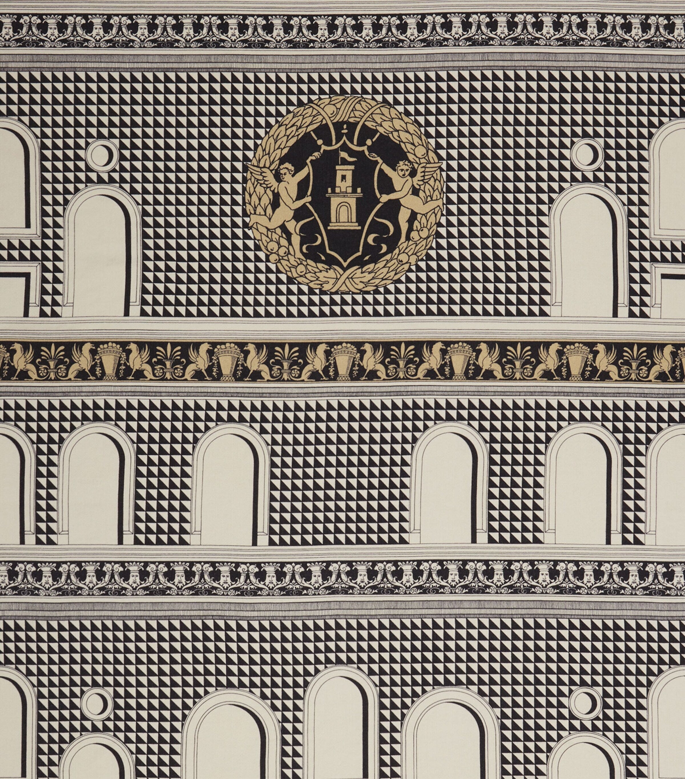 Fornasetti Plaid Facciata Throw 140cm x 200cm - British product