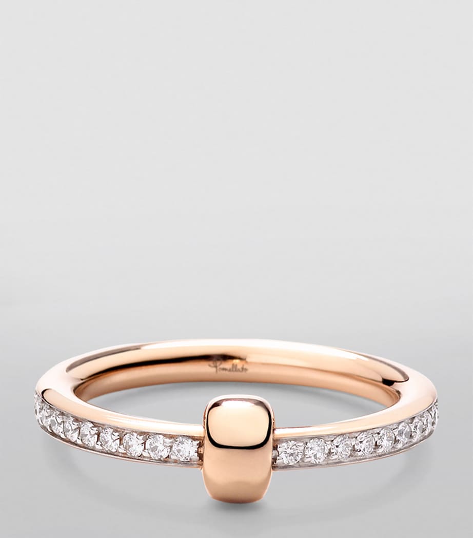 Pomellato rose gold diamond Together ring, imported from the UK