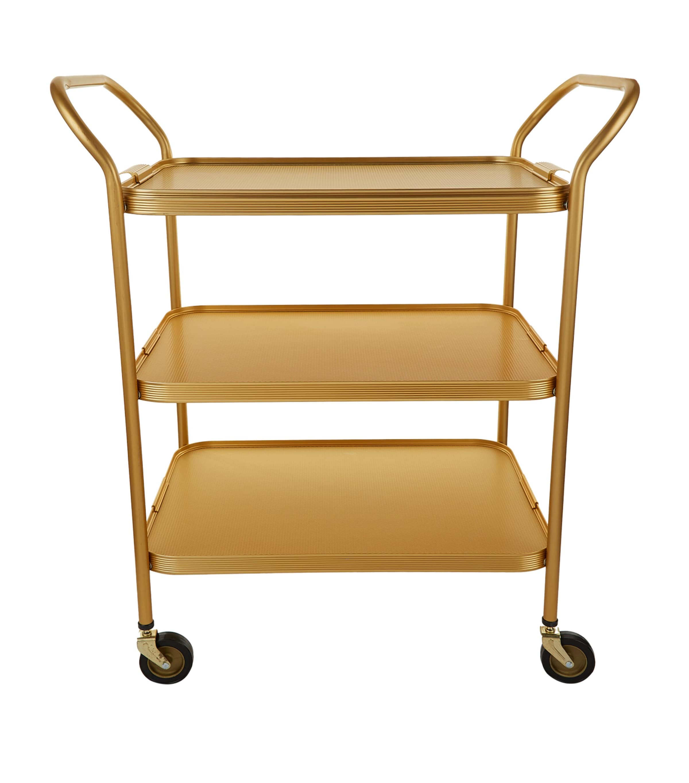 Kaymet Aluminium Diamond-Embossed Three-Tiered Trolley, UK version