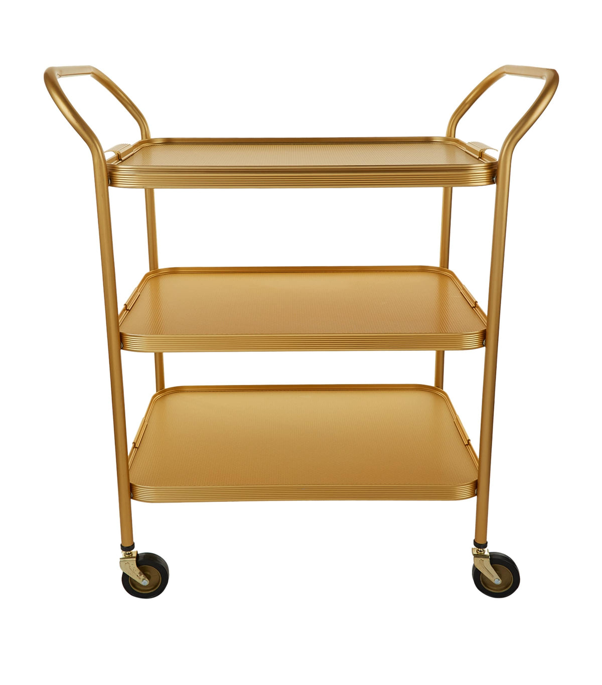 Kaymet Aluminium Diamond-Embossed Three-Tiered Trolley, UK version