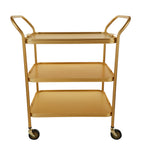 Kaymet Aluminium Diamond-Embossed Three-Tiered Trolley, UK version