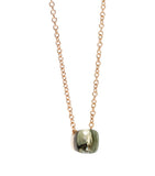 Pomellato Nudo rose gold necklace with green prasiolite, imported from the UK