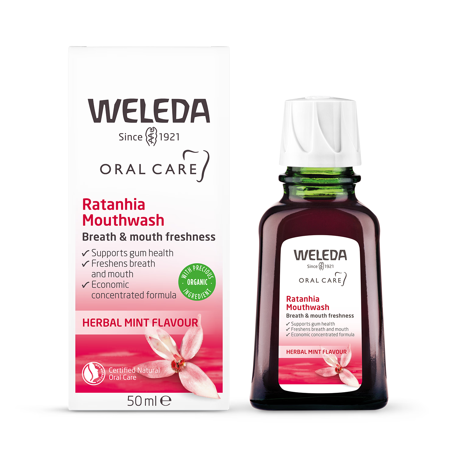 Weleda Ratanhia Organic Concentrate Mouthwash 50ml (British brand)
