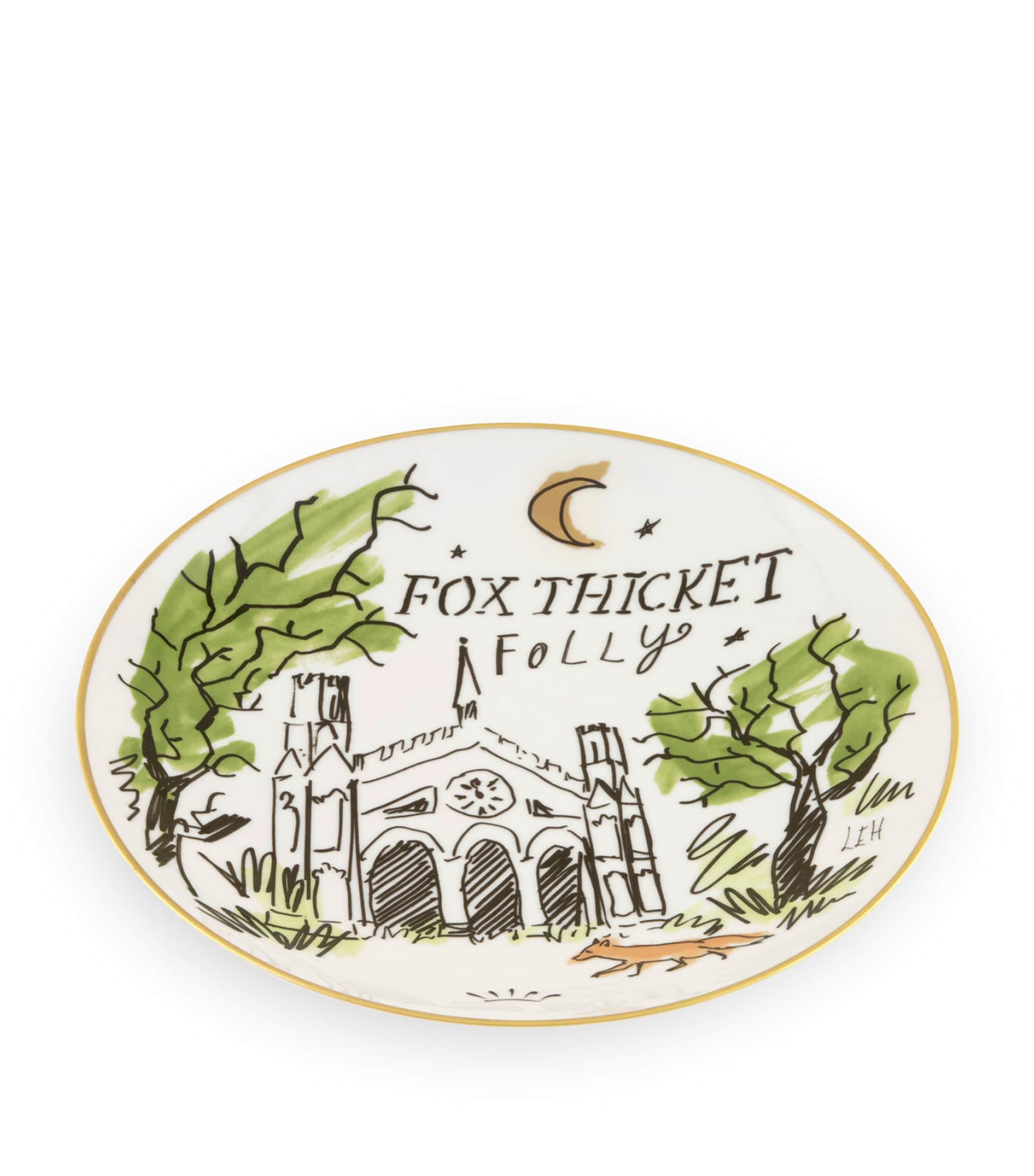 Ginori 1735 Fox Thicket Folly decorative plate 27cm - British product