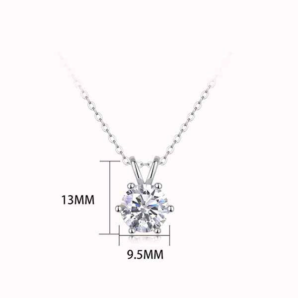 Leaper Moissanite pendant necklace 2CT silver gold plated, imported from the UK