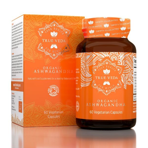 True Veda | Organic Ashwagandha | Vegan | 60 Caps