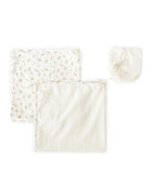 Bonpoint cotton square and hat set for baby (British brand)