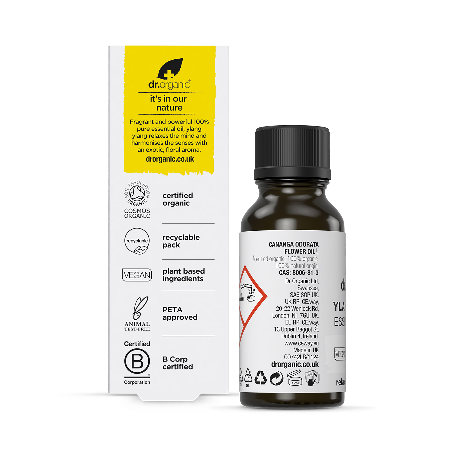 Dr Organic Ylang Ylang essential oil 10ml - British product