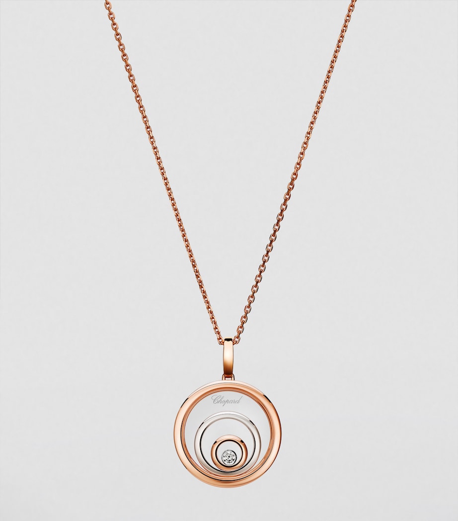 Chopard Happy Spirit necklace rose and white gold, UK version