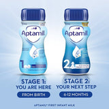 Aptamil 1 First Infant Baby Milk Formula Liquid Starter Pack Ready to Feed   6 x 70ml