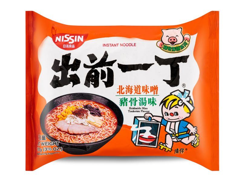 Nissin Hokkaido Miso Tonkotsu flavour noodles, imported from the UK
