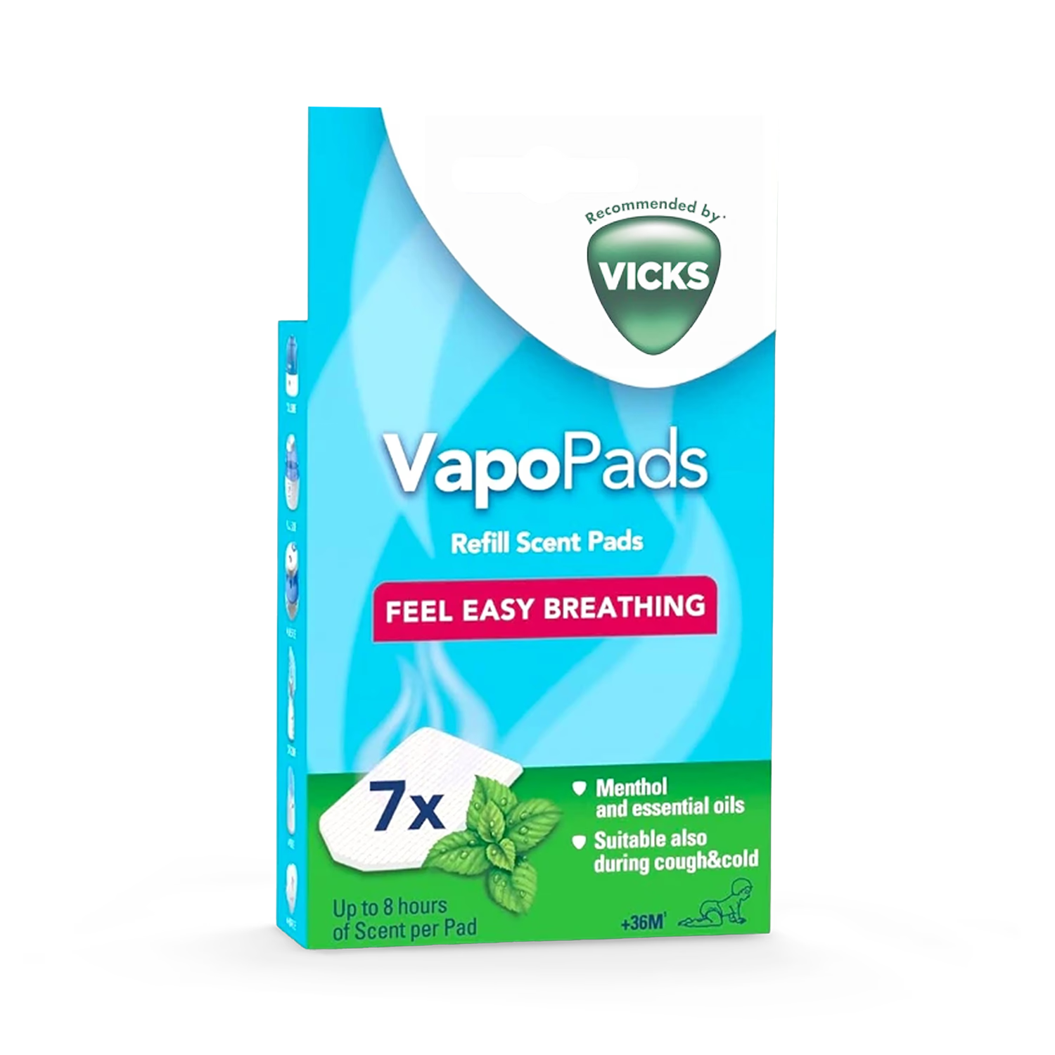 Vicks Vapo pads scented menthol 7 pack, UK version