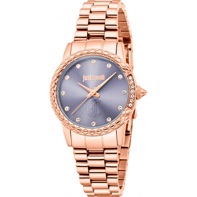 Superdrug Just Cavalli Purple Ladies Animalier Fiorenza Snake Watch- Buy online at McGrocer