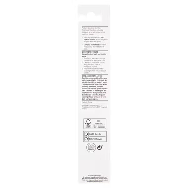 Superdrug ProCare Sensitive Comfort Toothbrush (British brand)
