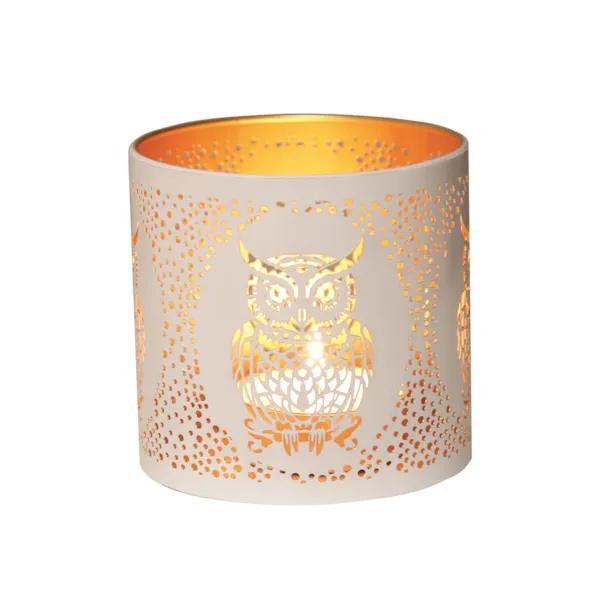 Aroma owl tealight holder wax melt burner white, UK version