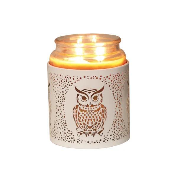 Aroma owl tealight holder wax melt burner white, UK version