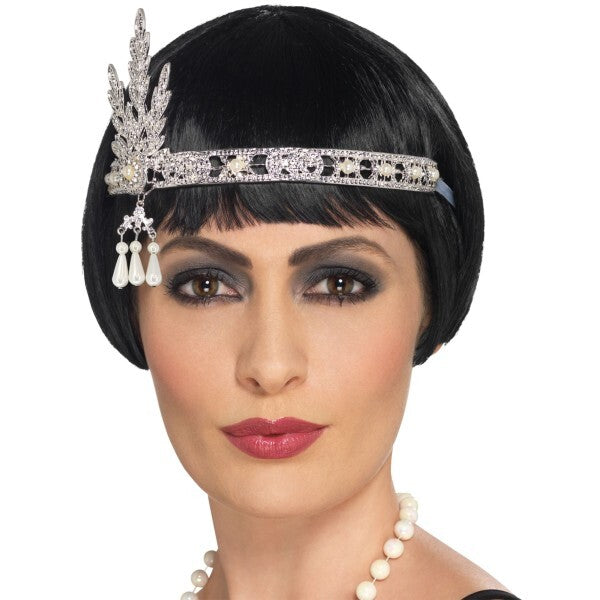 Smiffys flapper headband silver - British product