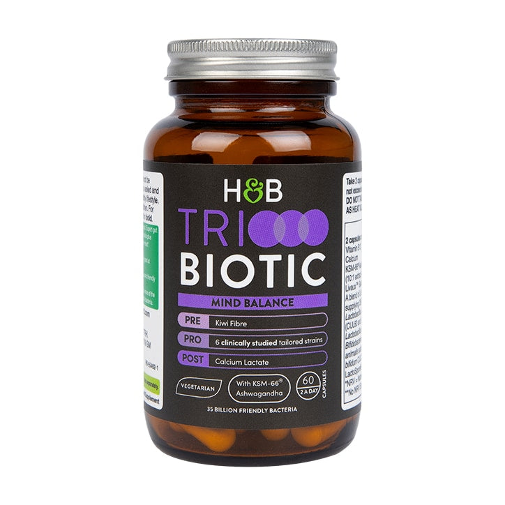 Holland & Barrett Tribiotics Mind Balance 60 Capsules Acidophilus & Friendly Bacteria Holland&Barrett   