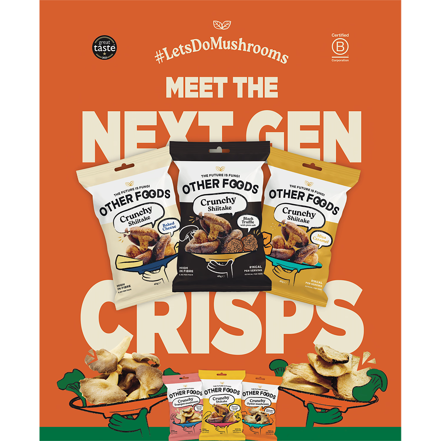Miso Caramel shiitake mushroom snack 40g, UK version